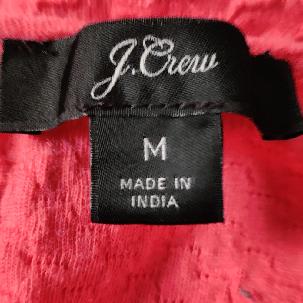 J.Crew Hot Pink Ruffle blouse - Picture 8 of 8